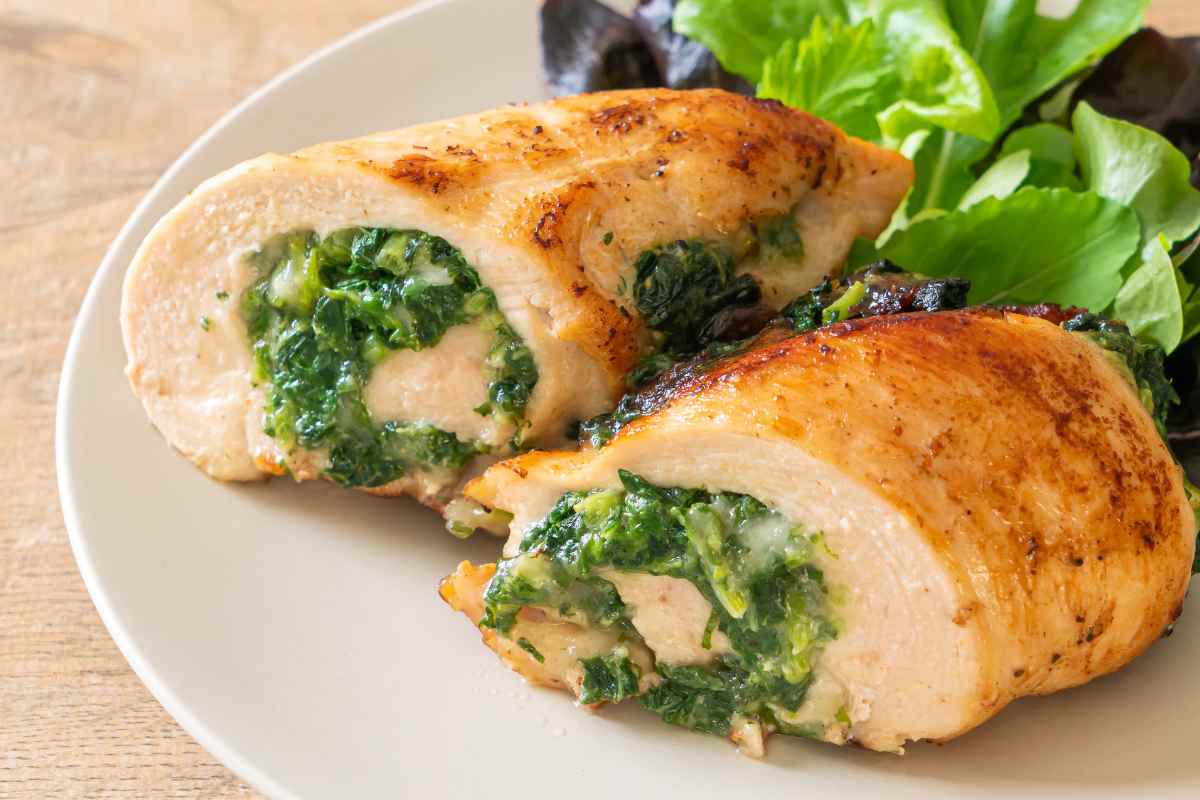 involtini di pollo ripieni di spinaci