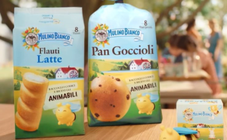 due confezioni di merendine della Mulini Bianco