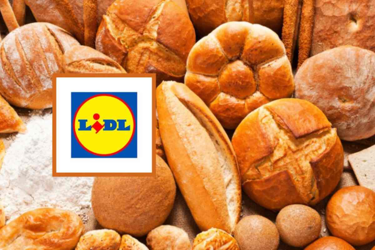 vari tipi di pane e logo lidl