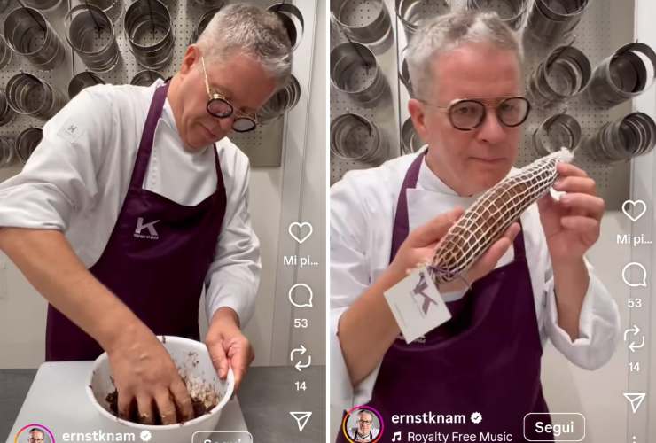 Ernst Knam prepara salame di cioccolato