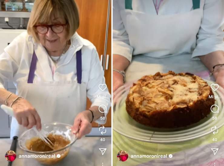 Anna Moroni prepara la torta di mele