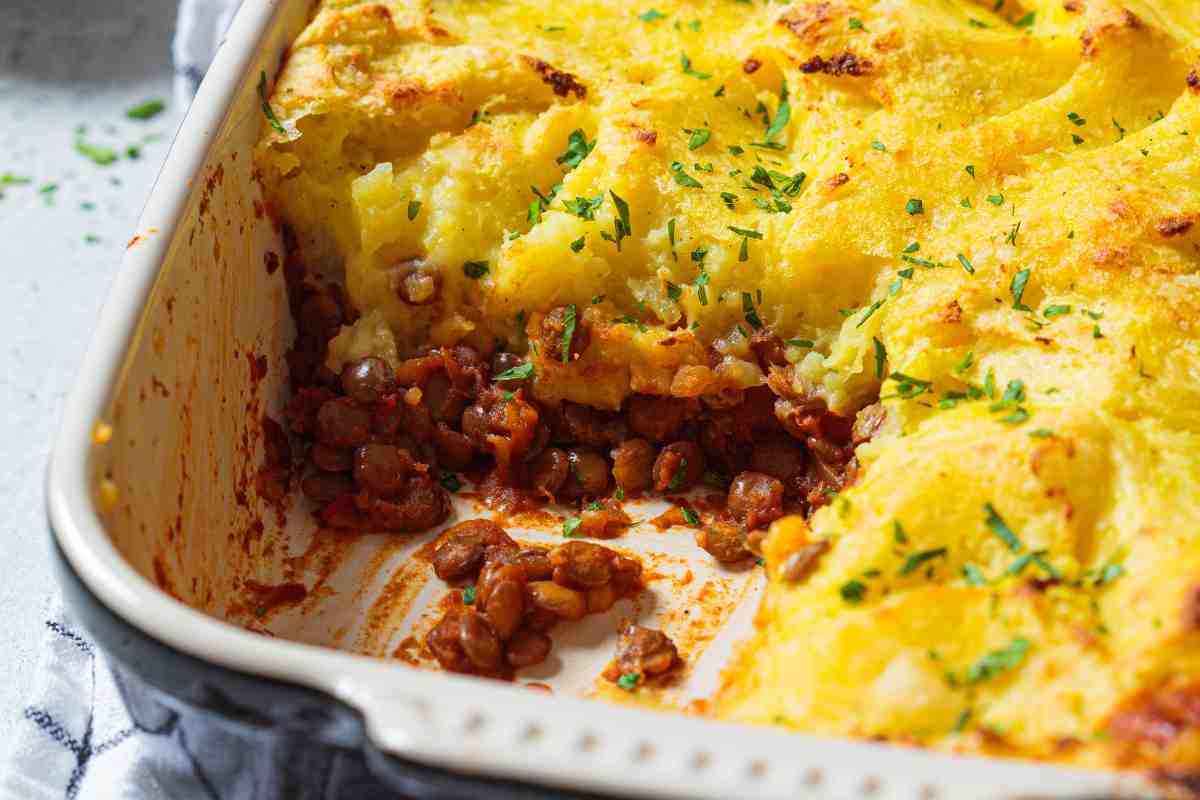 Il tortino vegetariano di lenticchie e patate