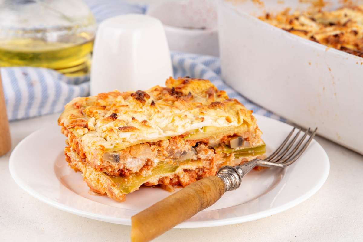 lasagna funghi zucca e besciamella