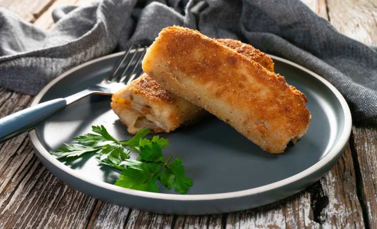 piatto con crocchette di funghi