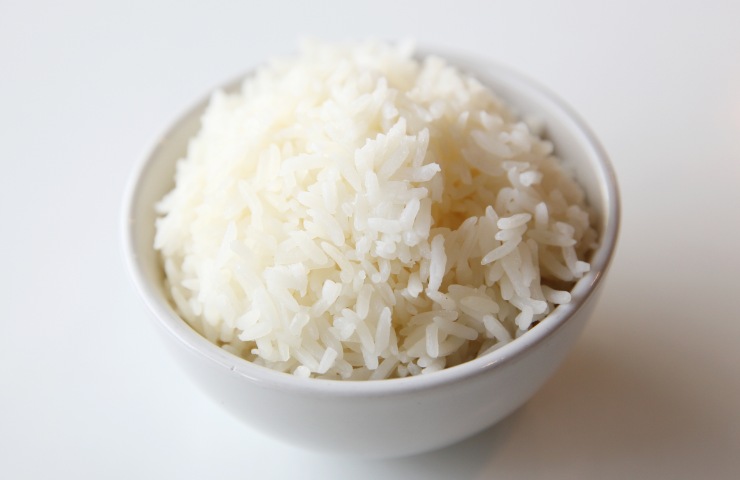 Una ciotola di riso bollito